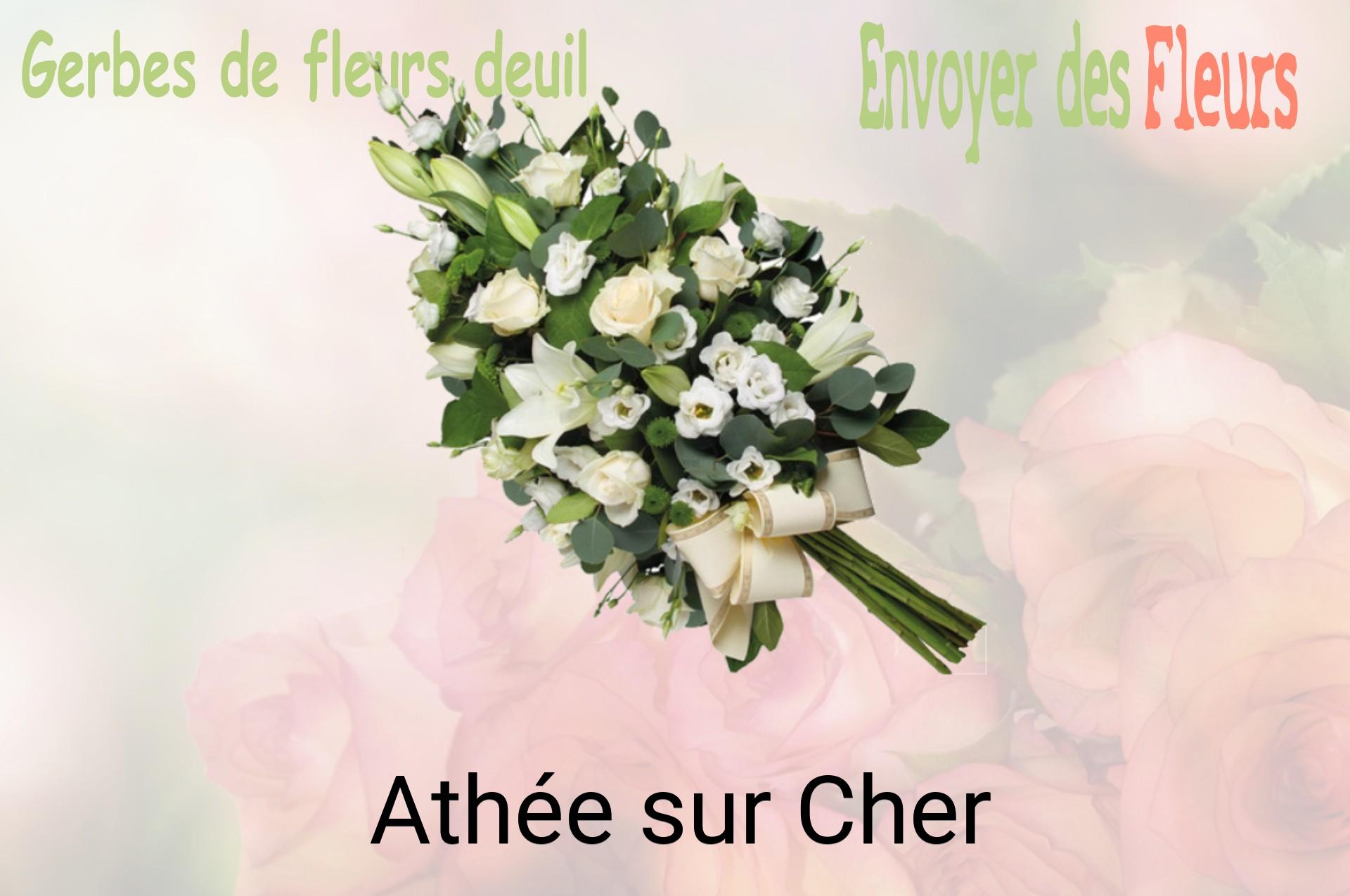 Gerbe de fleurs de deuil livrée à Athée-sur-Cher